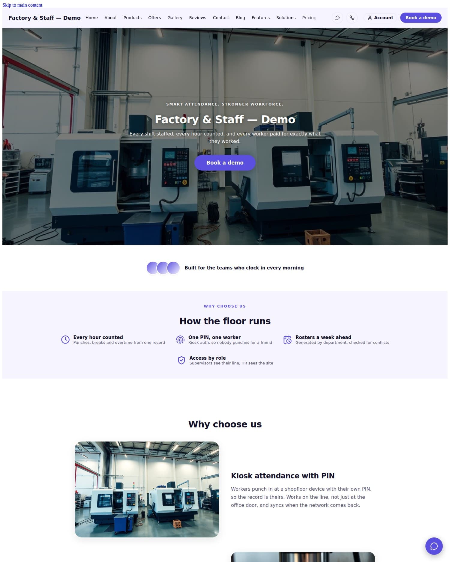 Previzualizare șablon Fabrică și personal — Foundry