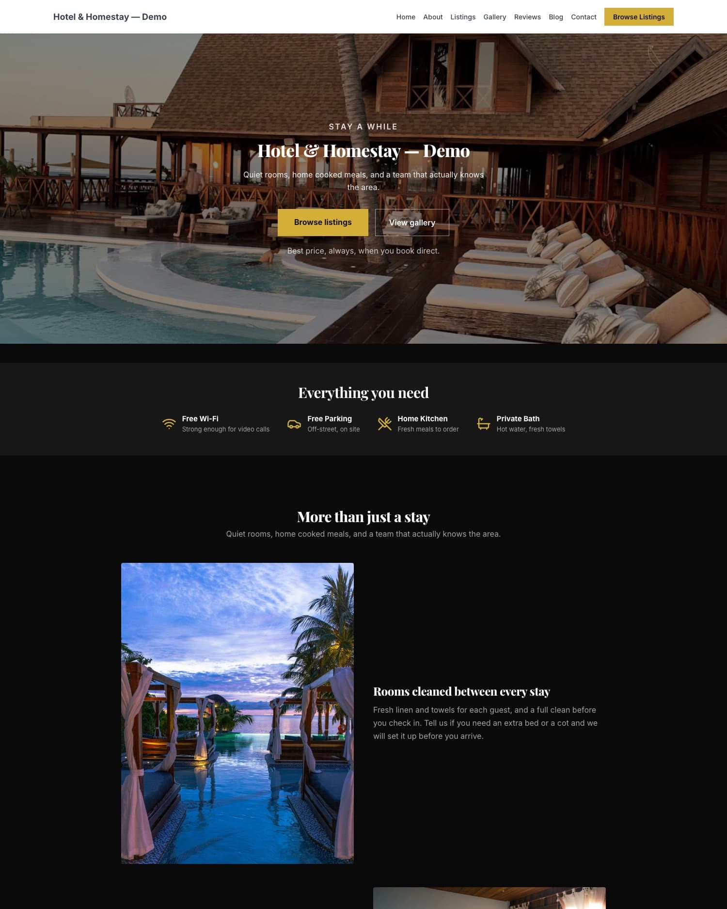Previzualizare șablon Hotel și pensiune